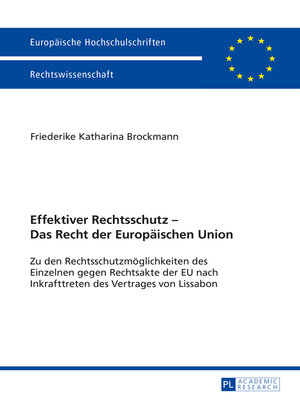 cover image of Effektiver Rechtsschutz – Das Recht der Europaeischen Union